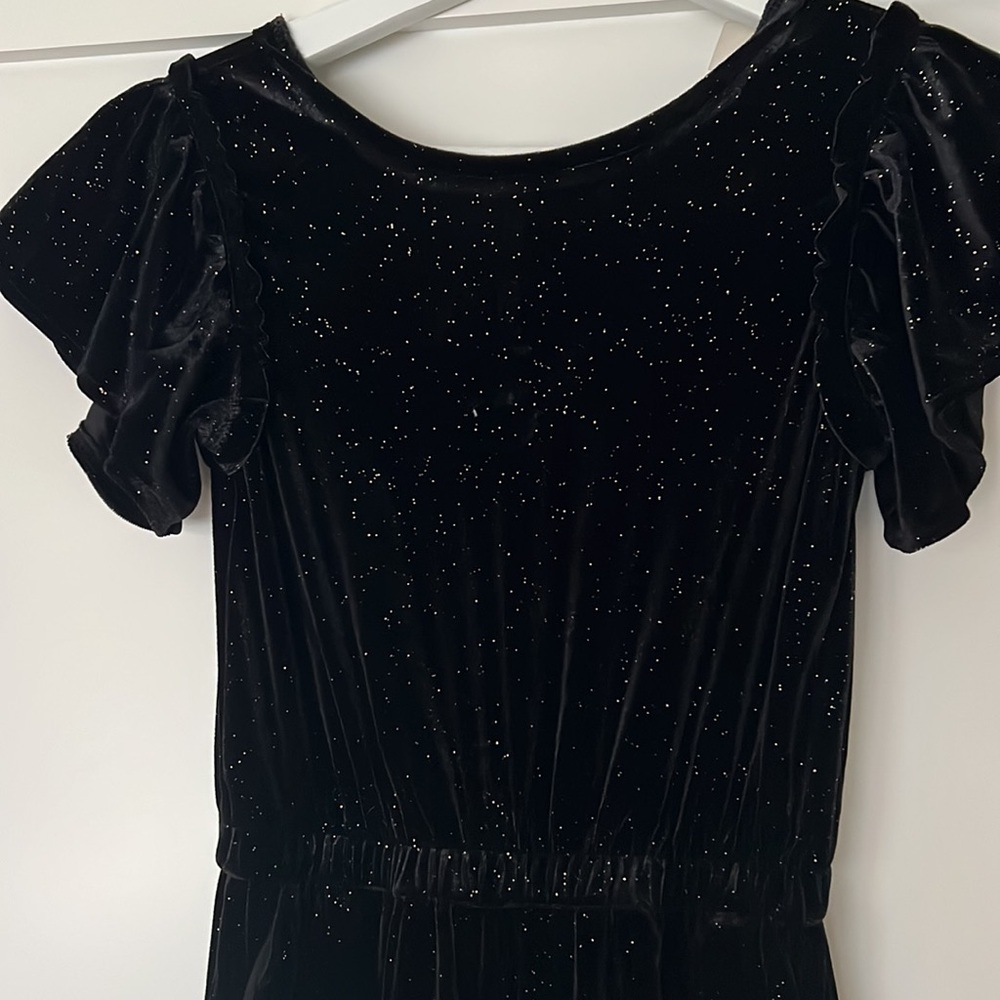 Crewcuts sparkle velvet jumpsuit.